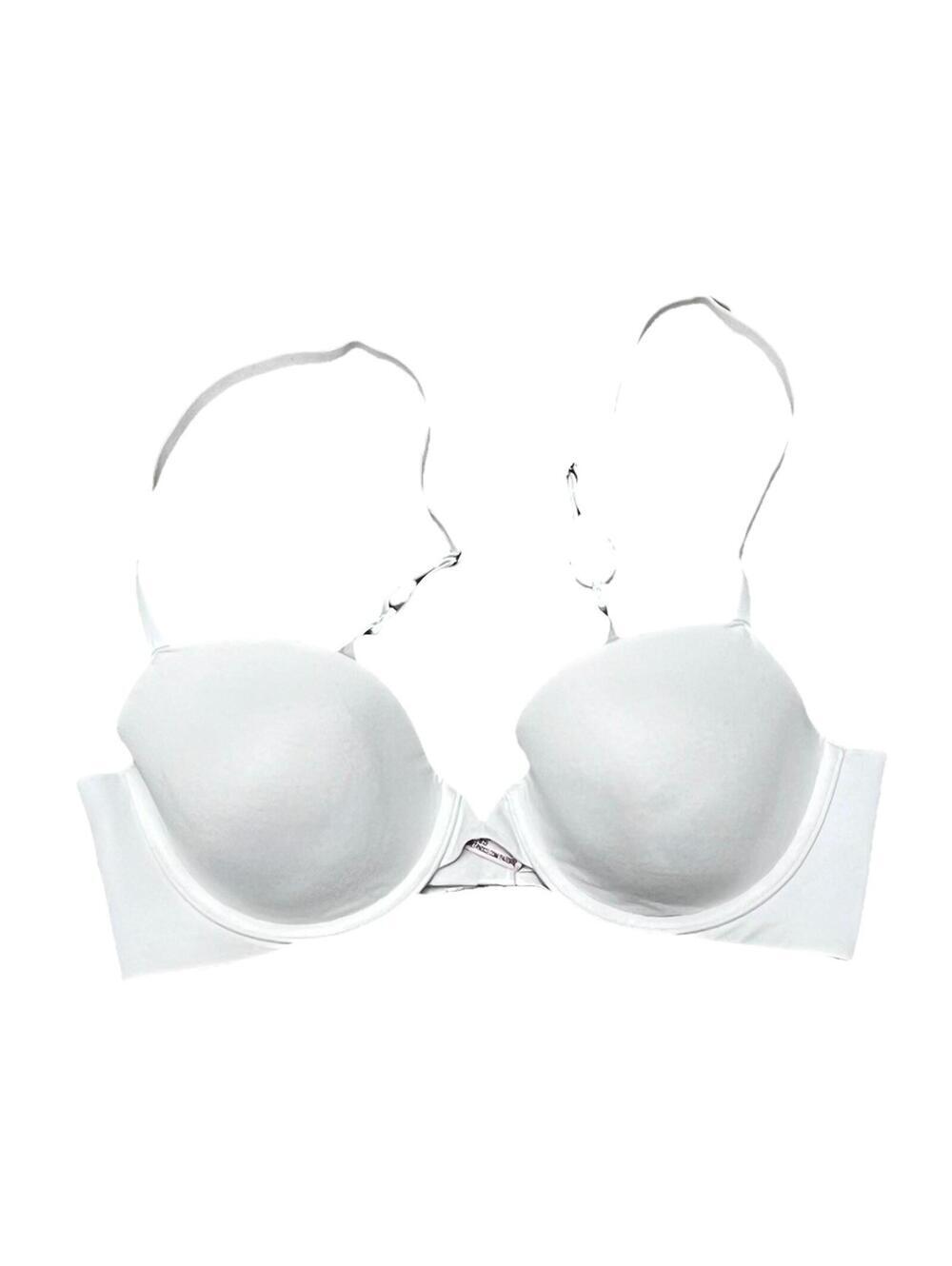Victoria’s Secret White Lined Demi Bra 34C Smooth Lightly Padded Underwire
